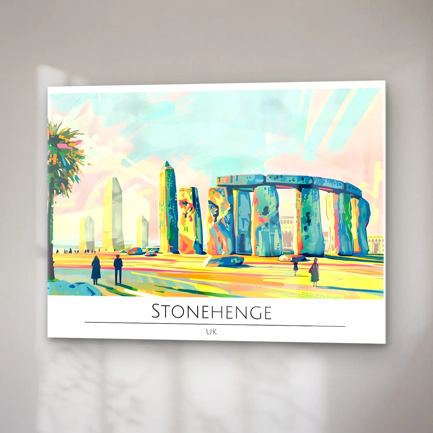 Pastel Antik Kalıntılar No. 5 cam tablo — sağ açıdan görünüm