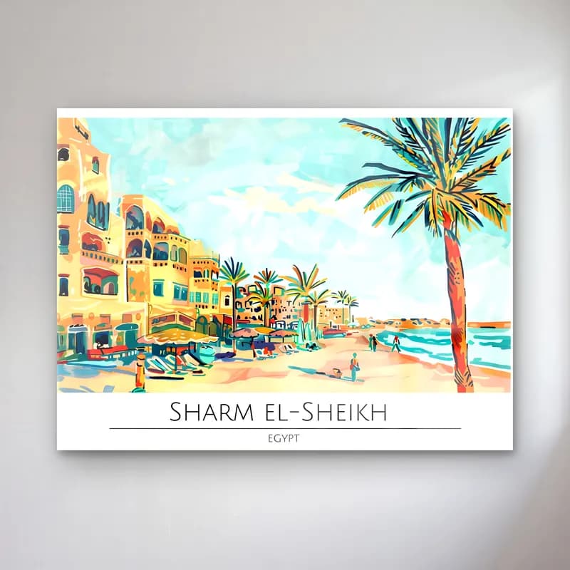 Pastel Akdeniz Sahil Kasabası No. 30 cam tablo — Pastel Akdeniz Sahil Kasabası No. 30 — pastel akdeniz sahil kasabası
