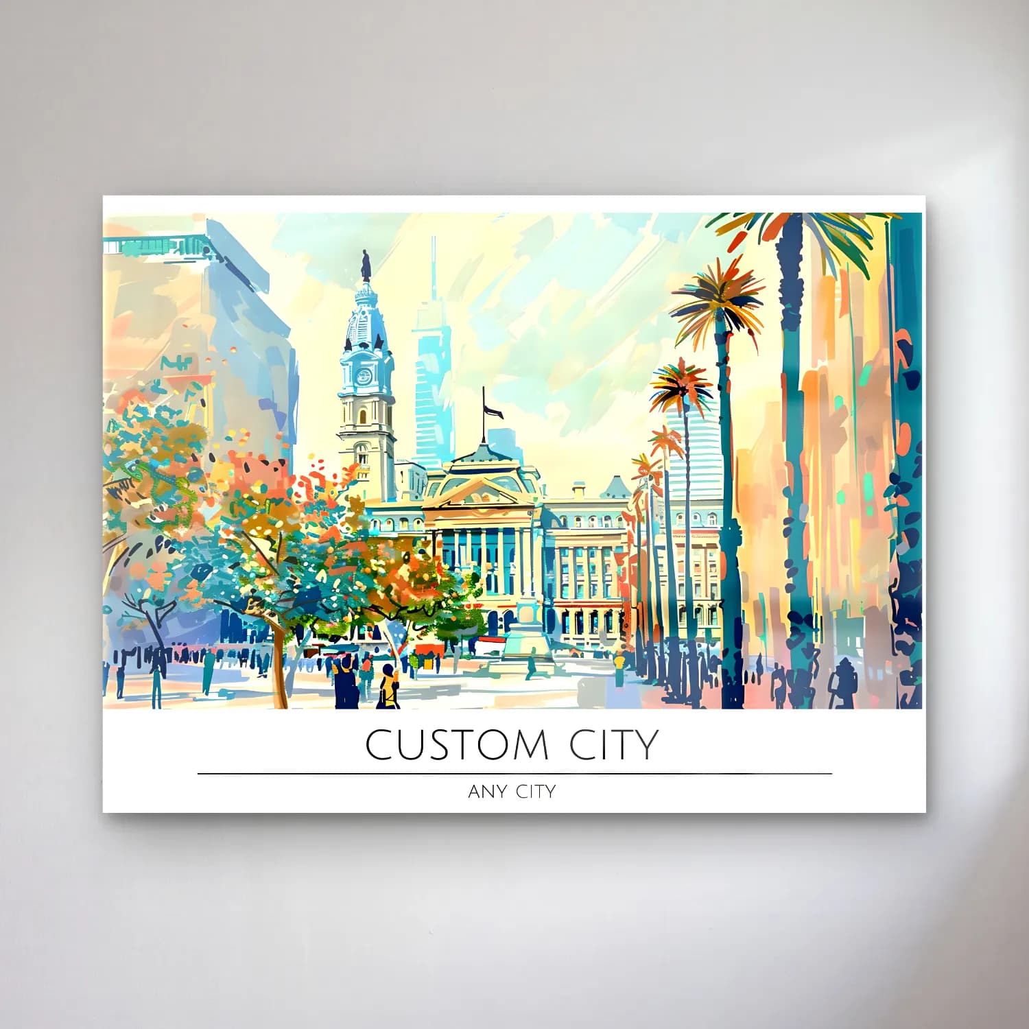 Pastel New York Silüeti No. 13 cam tablo — Pastel New York Silüeti No. 13 — pastel new york silüeti