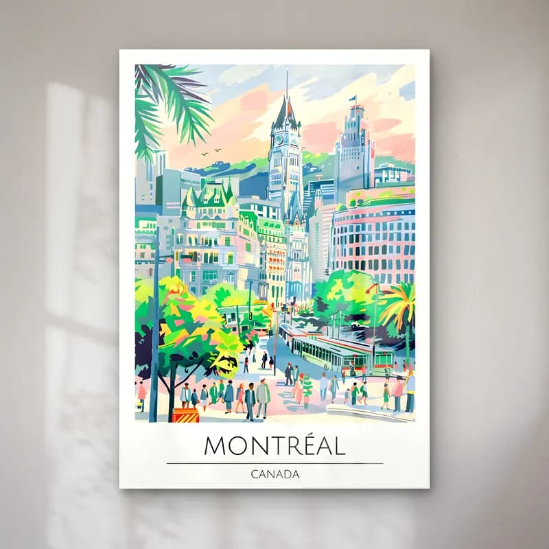 Pastel Kalabalık Cadde cam tablo — Pastel Kalabalık Cadde — pastel kalabalık cadde