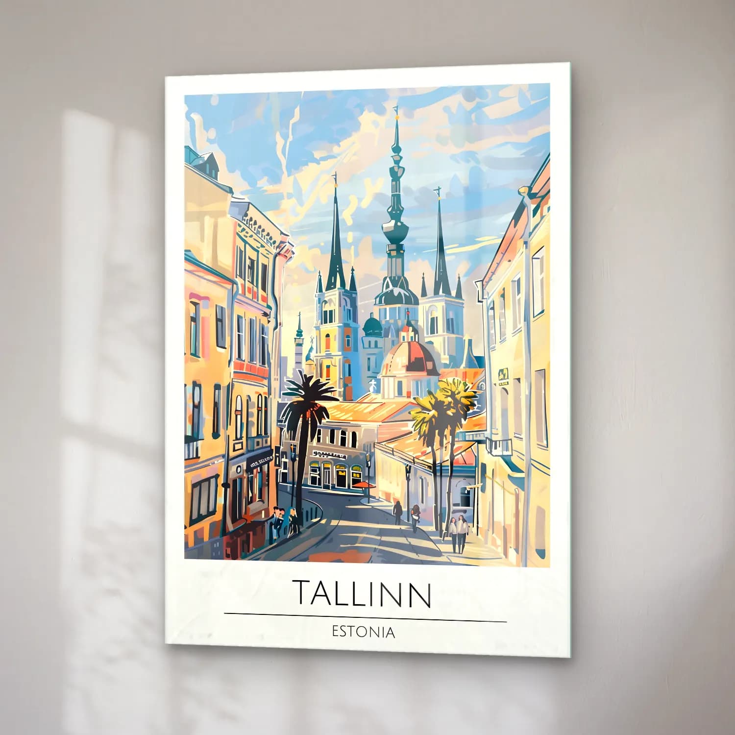 Pastel Katedral No. 19 cam tablo — sağ açıdan görünüm