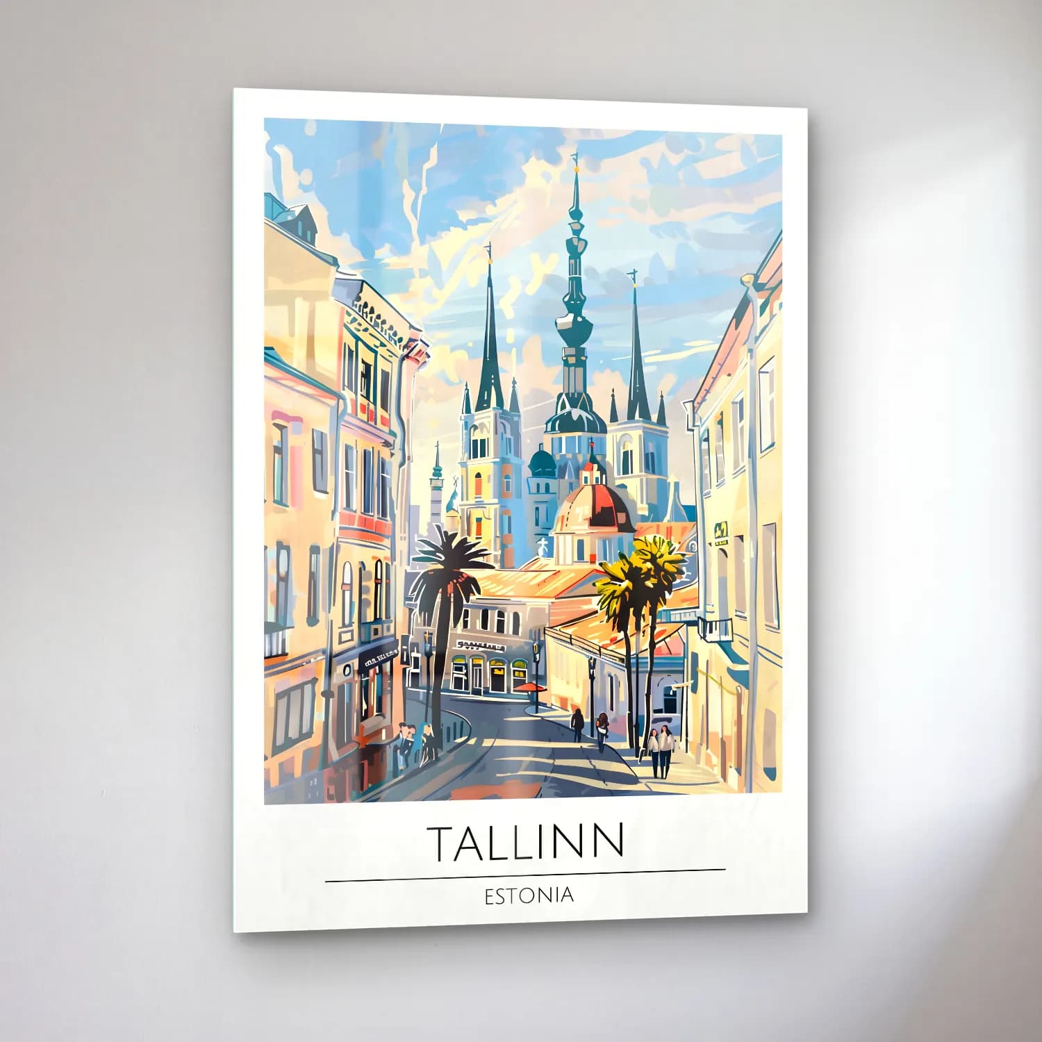Pastel Katedral No. 19 cam tablo — sol açıdan görünüm