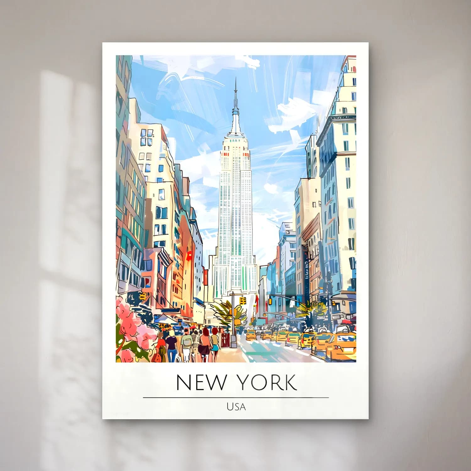 Pop Art New York Silüeti No. 2 cam tablo — Pop Art New York Silüeti No. 2 — pop art new york silüeti