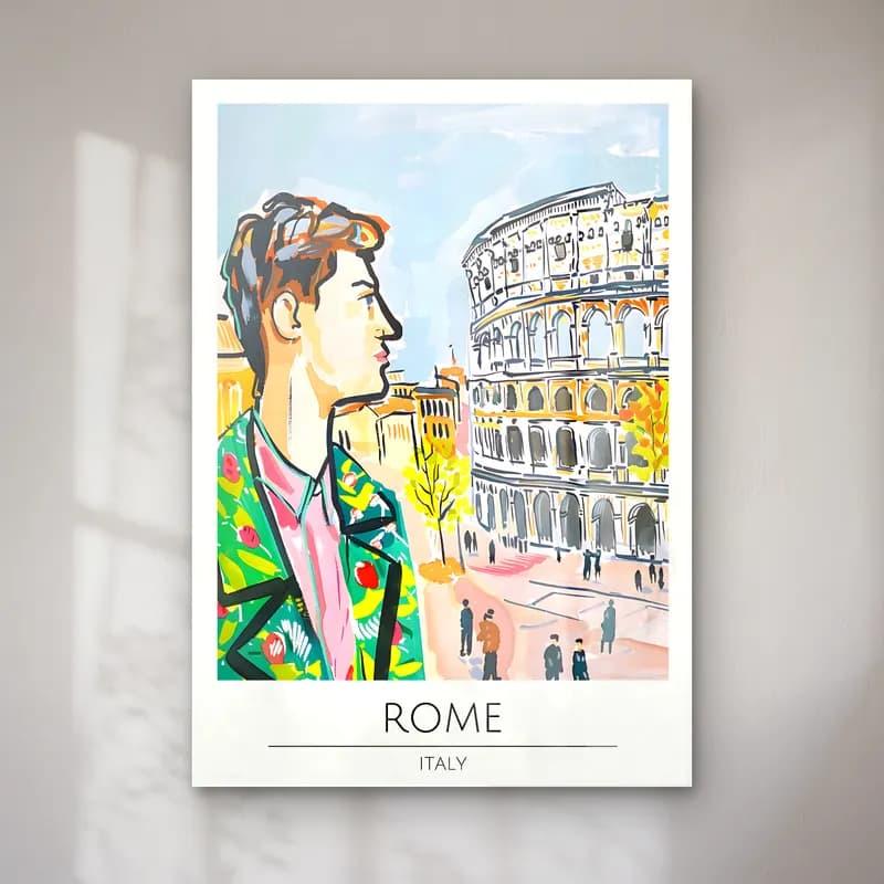 Maksimalist Roma cam tablo — Maksimalist Roma — maksimalist roma