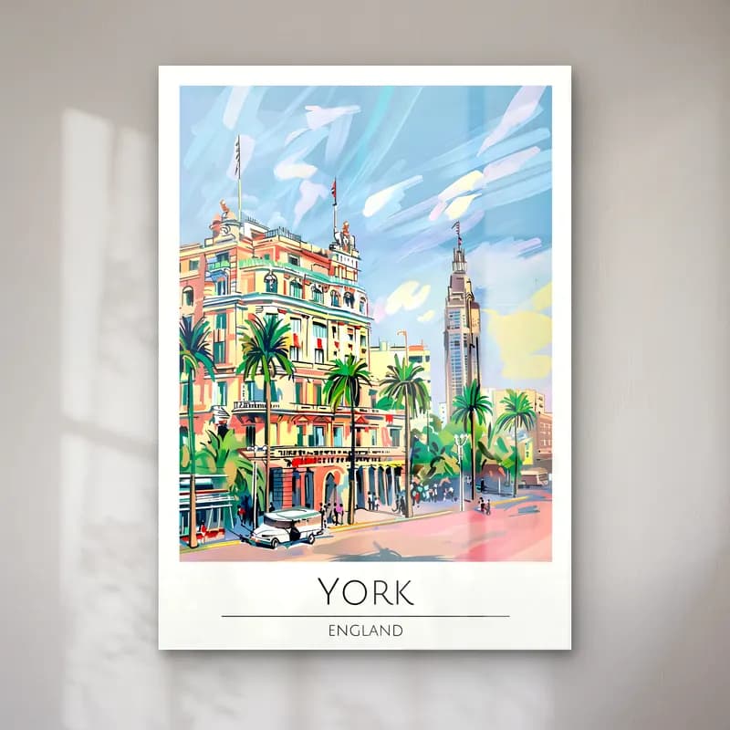 Pastel Akdeniz Sahil Kasabası No. 45 cam tablo — Pastel Akdeniz Sahil Kasabası No. 45 — pastel akdeniz sahil kasabası