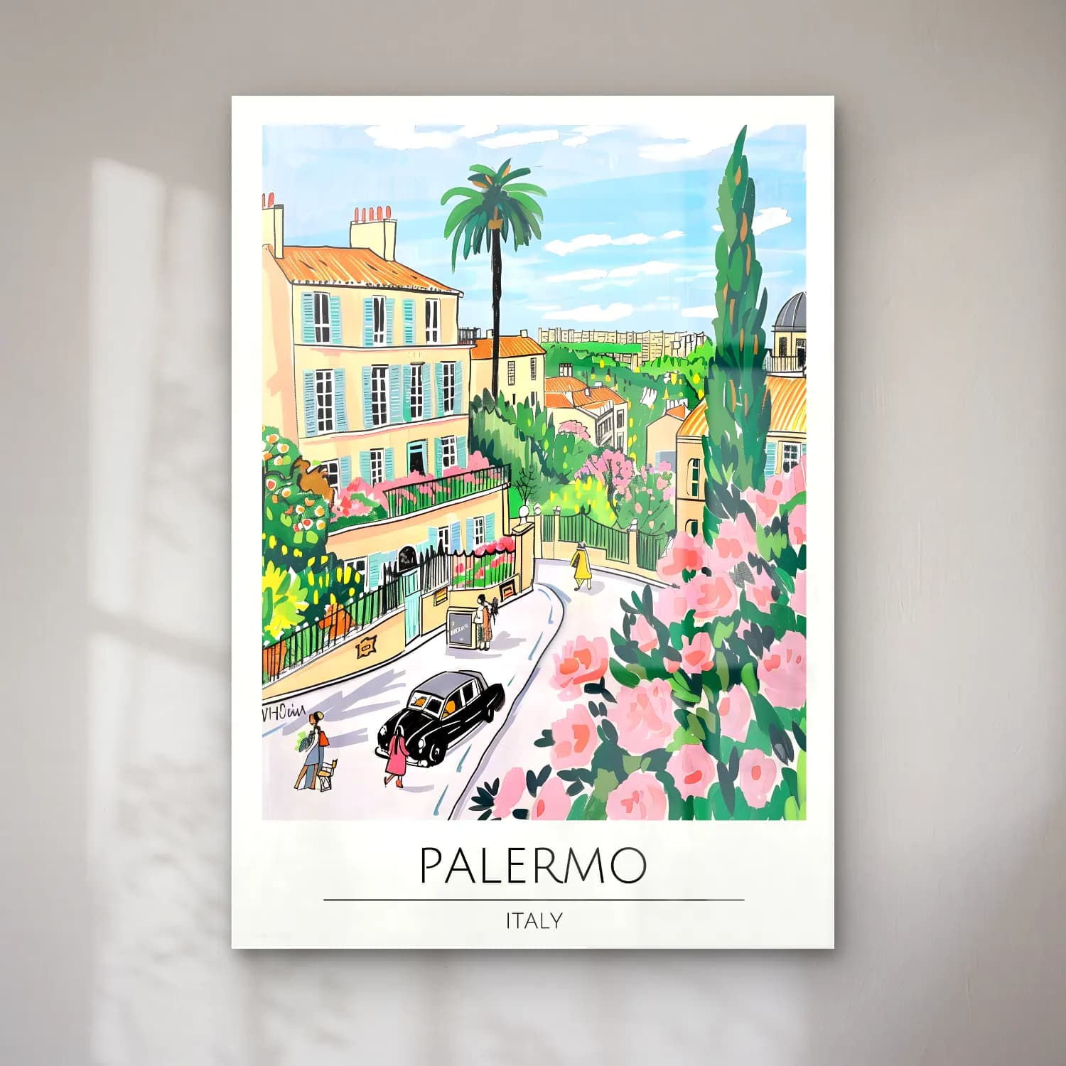Pastel Kafeli Avrupa Sokağı No. 18 cam tablo — Pastel Kafeli Avrupa Sokağı No. 18 — pastel kafeli avrupa sokağı