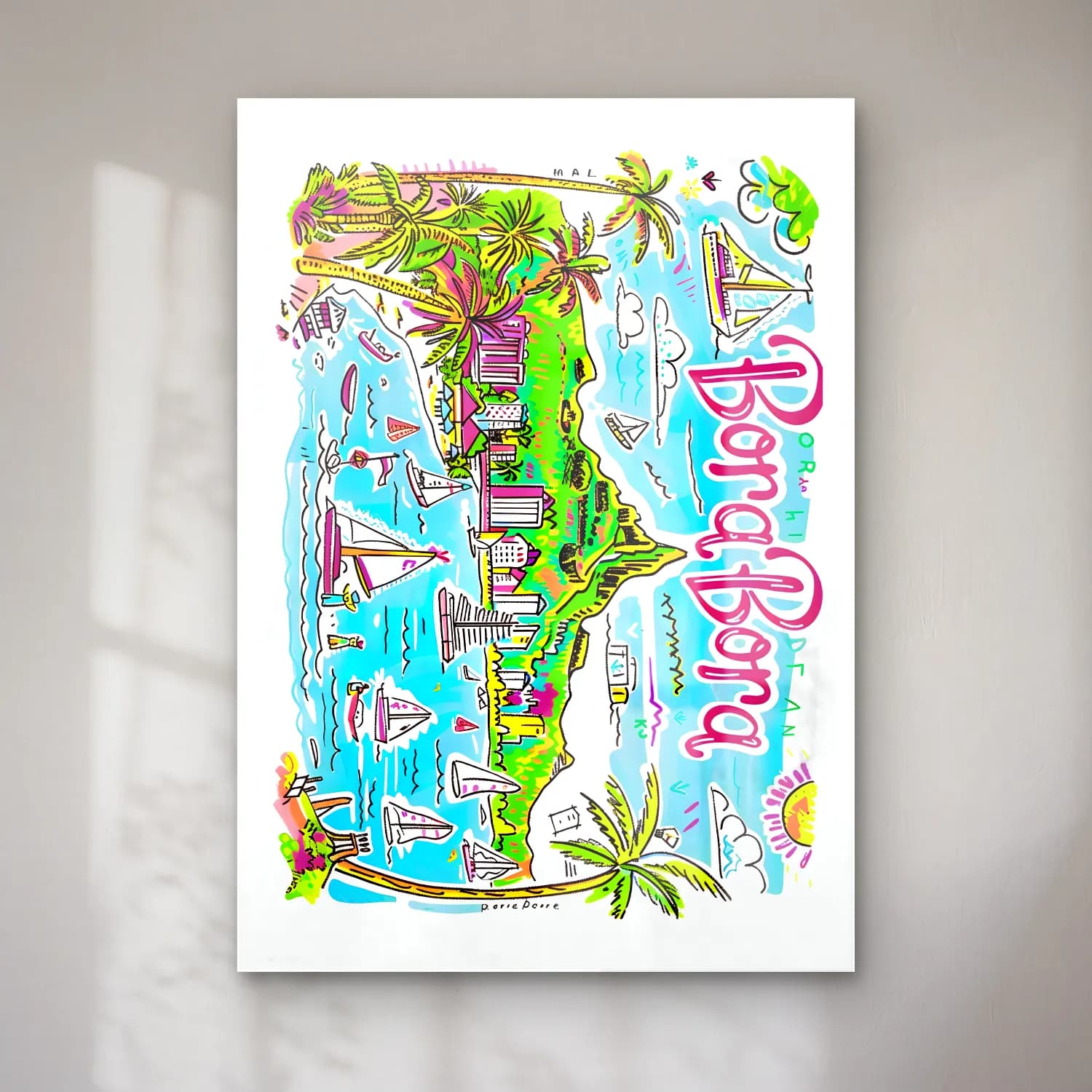 Pop Art Liman ve Tekneler cam tablo — Pop Art Liman ve Tekneler — pop art liman ve tekneler
