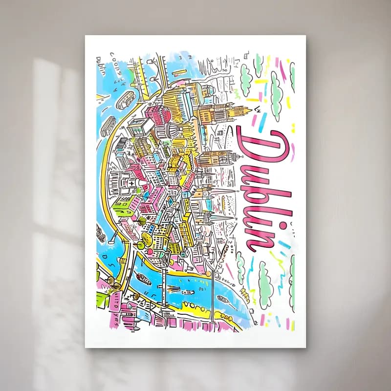 Pop Art Londra – Pembe Tonlar cam tablo — Pop Art Londra – Pembe Tonlar — pop art londra
