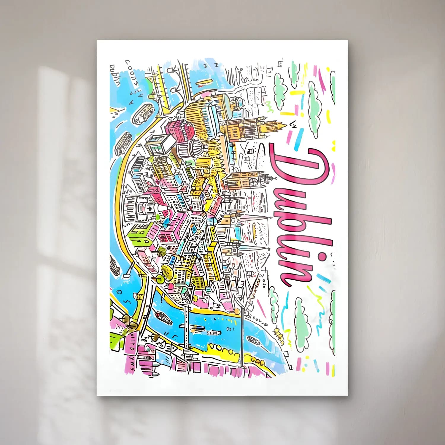 Pop Art Londra – Pembe Tonlar cam tablo — Pop Art Londra – Pembe Tonlar — pop art londra