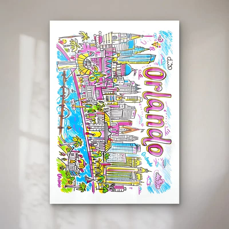 Pop Art New York Silüeti No. 6 cam tablo — Pop Art New York Silüeti No. 6 — pop art new york silüeti