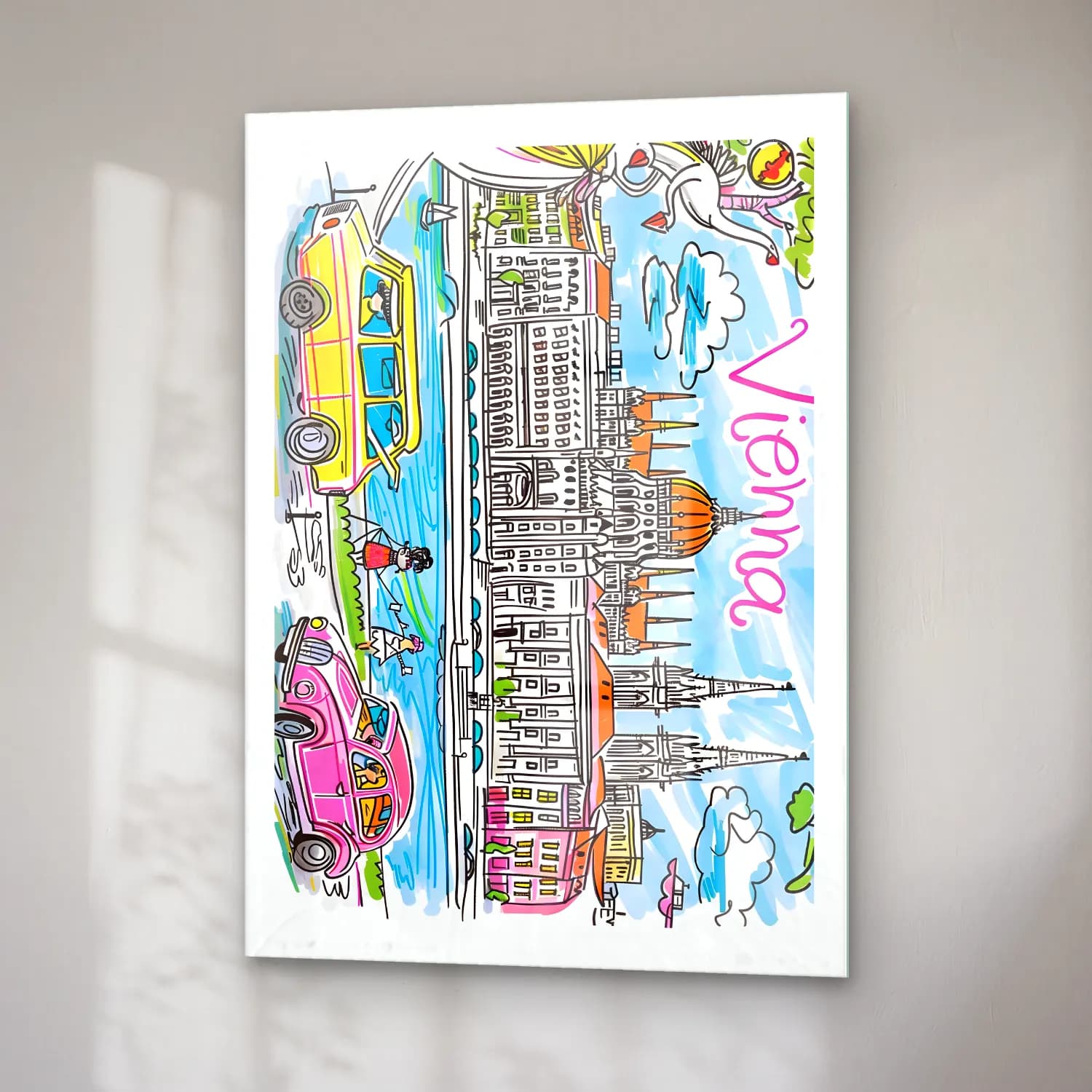 Pop Art Londra No. 5 cam tablo — sağ açıdan görünüm