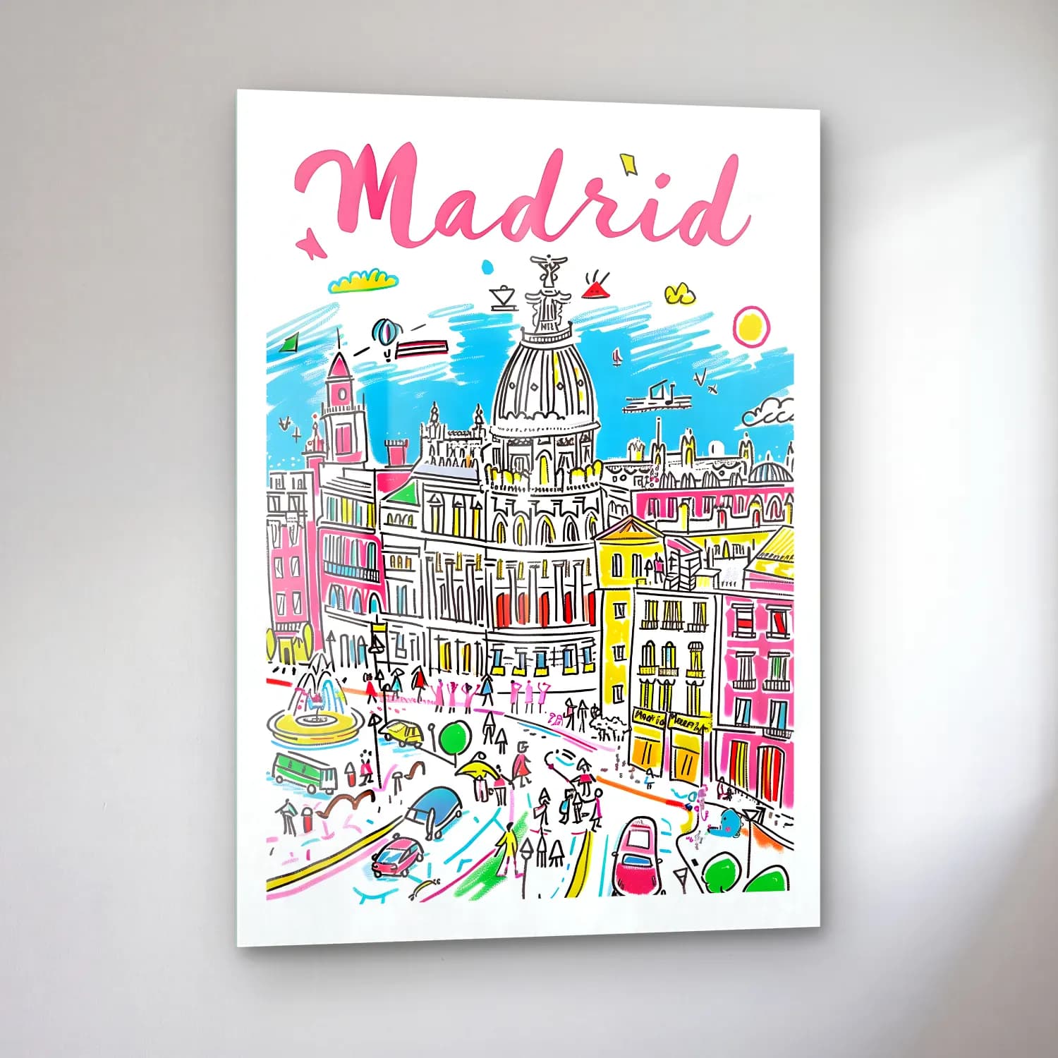 Maksimalist Londra No. 5 cam tablo — sol açıdan görünüm