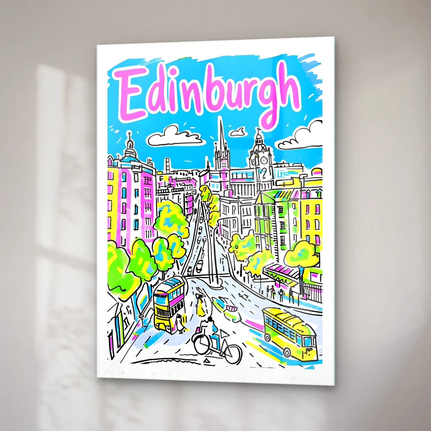 Pop Art Londra No. 7 cam tablo — sağ açıdan görünüm
