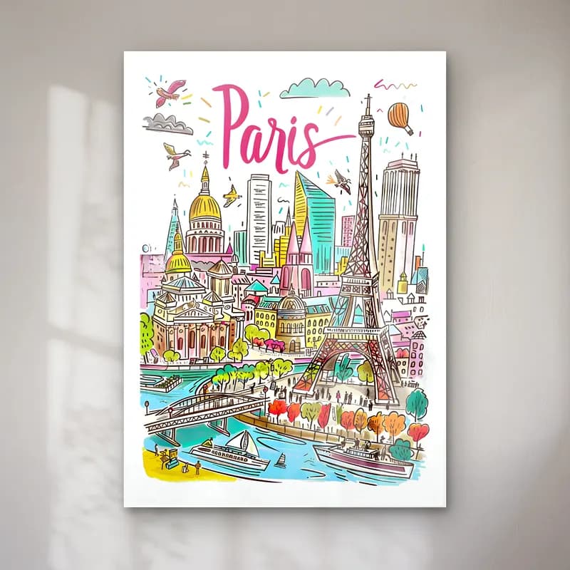 Vintage Paris ve Eyfel Kulesi – Pembe Tonlar cam tablo — Vintage Paris ve Eyfel Kulesi – Pembe Tonlar — vintage paris ve eyfel kulesi