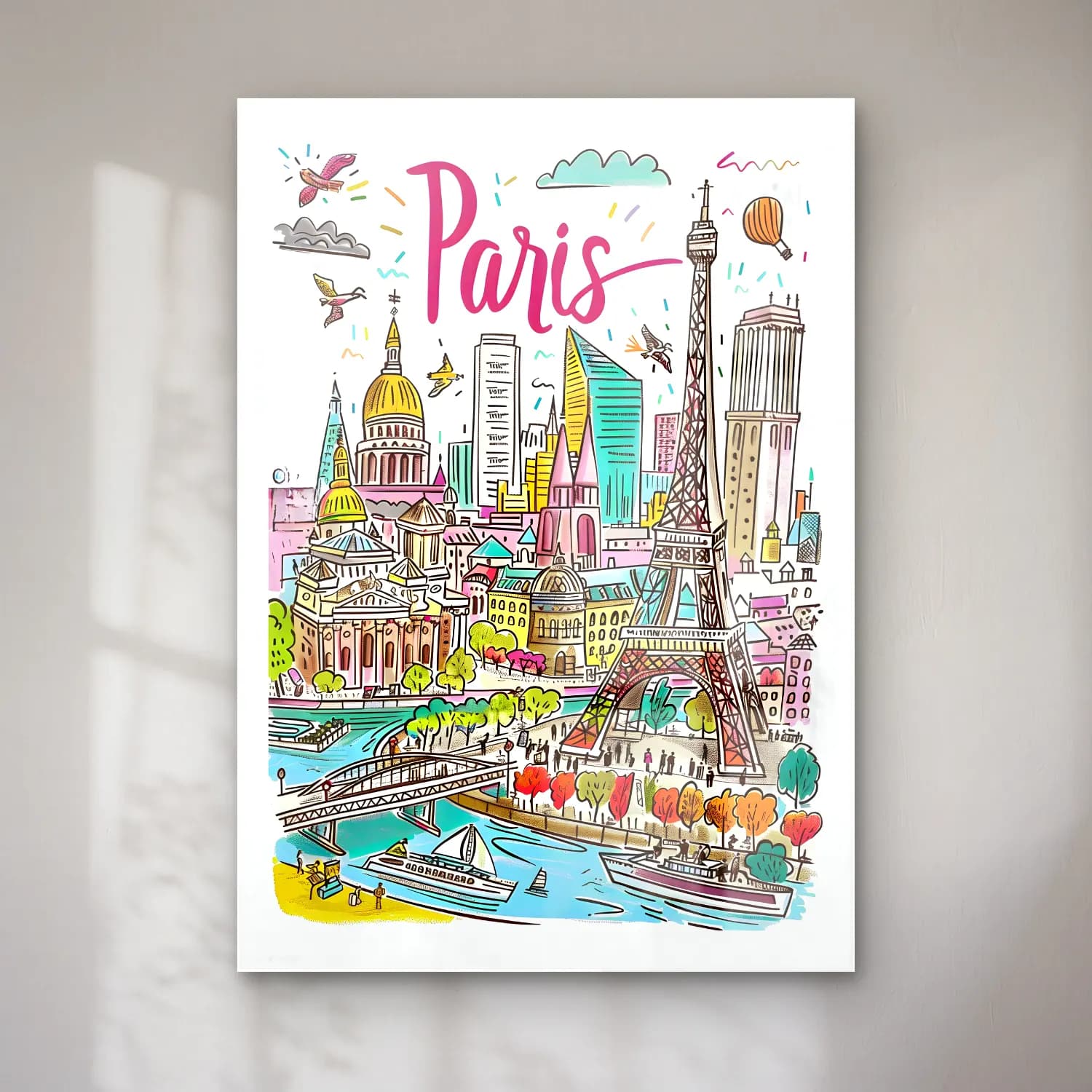 Vintage Paris ve Eyfel Kulesi – Pembe Tonlar cam tablo — Vintage Paris ve Eyfel Kulesi – Pembe Tonlar — vintage paris ve eyfel kulesi