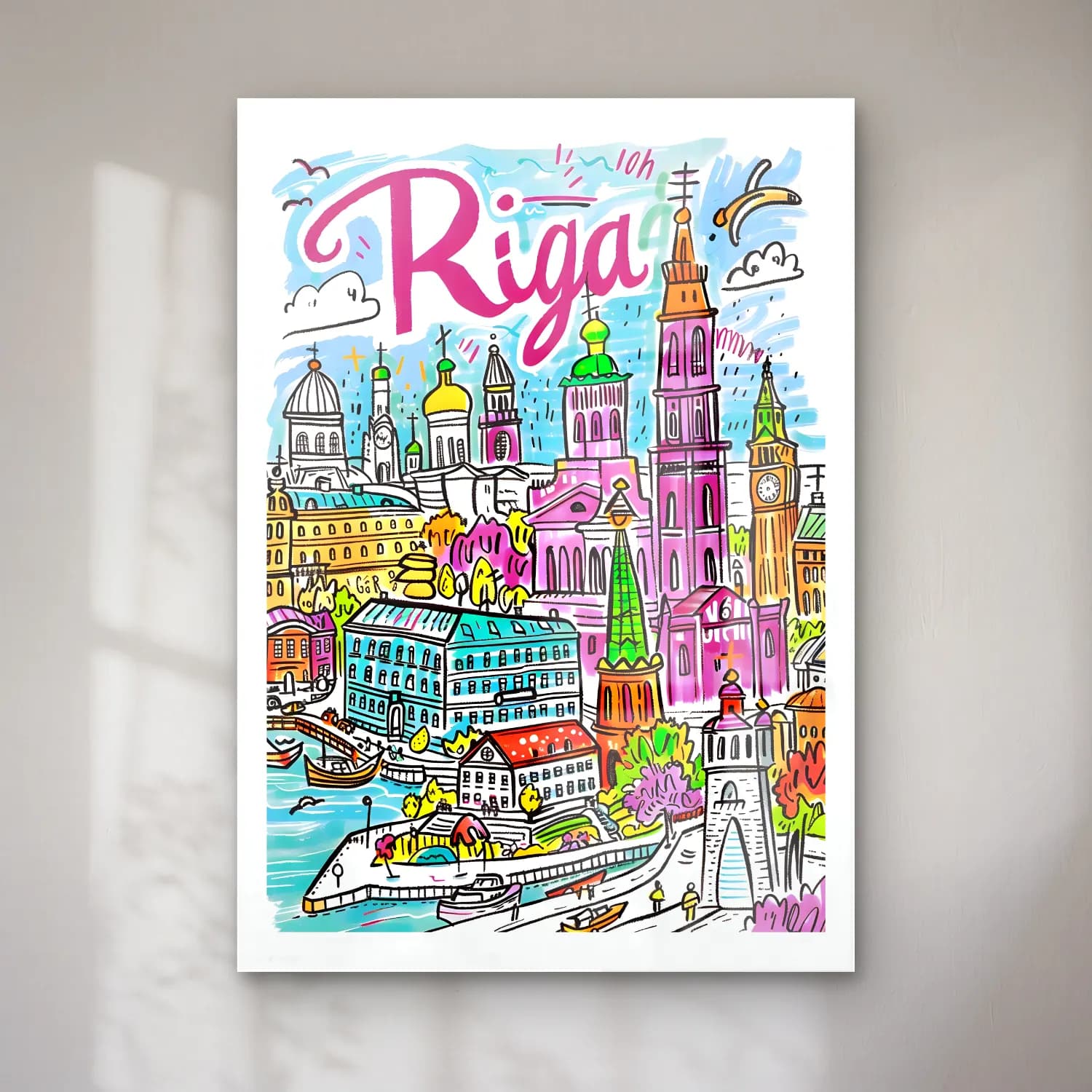 Maksimalist Roma – Pembe Tonlar cam tablo — Maksimalist Roma – Pembe Tonlar — maksimalist roma