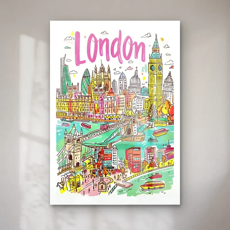 Vintage Londra No. 9 cam tablo — Vintage Londra No. 9 — vintage londra