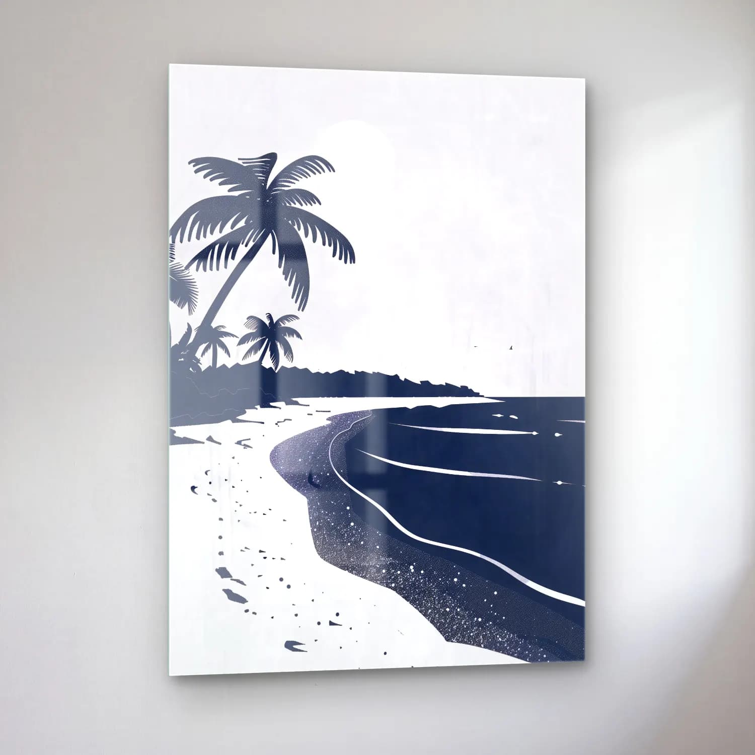 Simple Drawing – navy blue cam tablo — sol açıdan görünüm