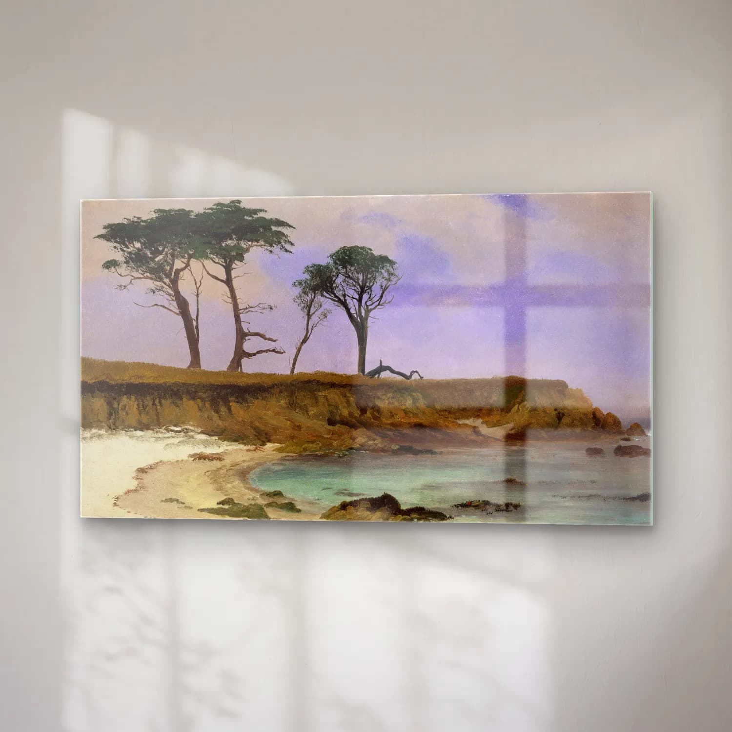 Albert Bierstadt – Sea Cove (ca. 1880–90) cam tablo — sağ açıdan görünüm