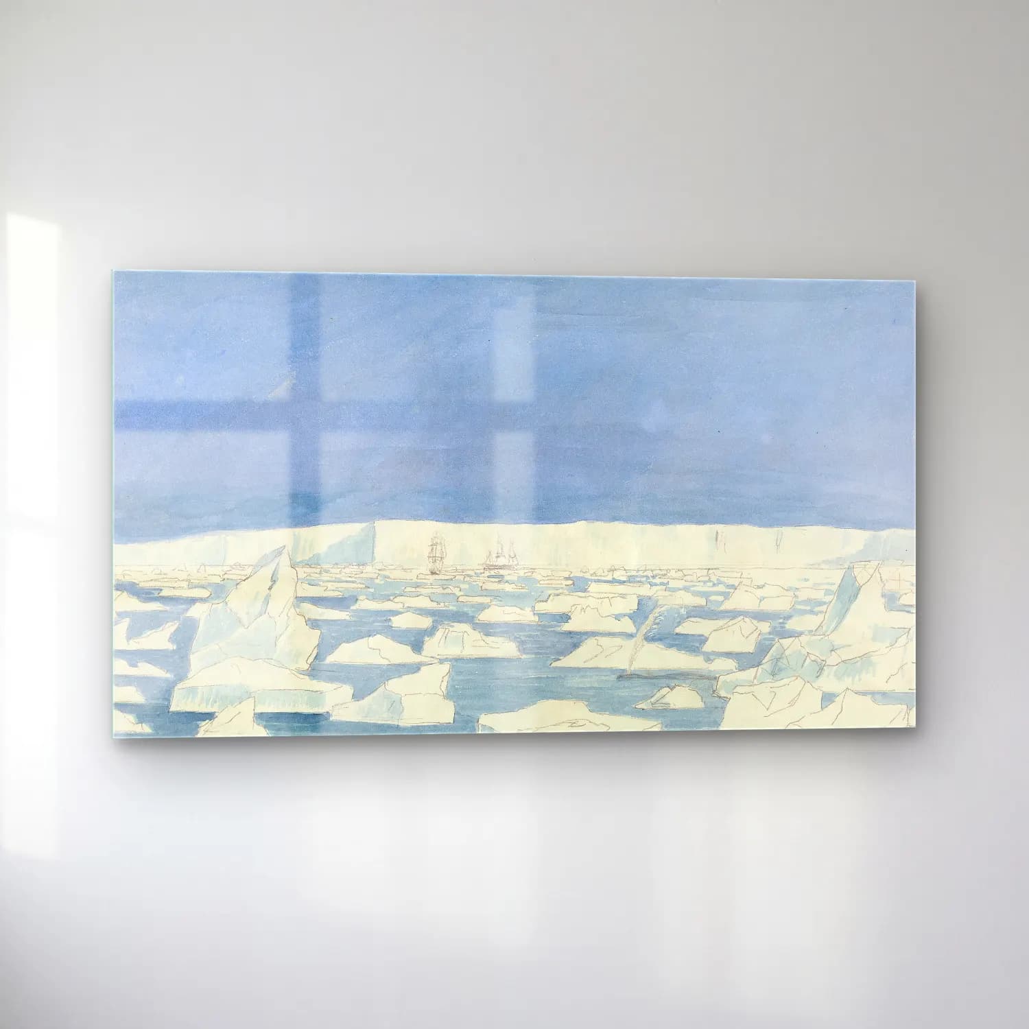 Charles Hamilton Smith – Part of the South Pole Barrier to 180 Feet Above Sea Level,… cam tablo — sol açıdan görünüm