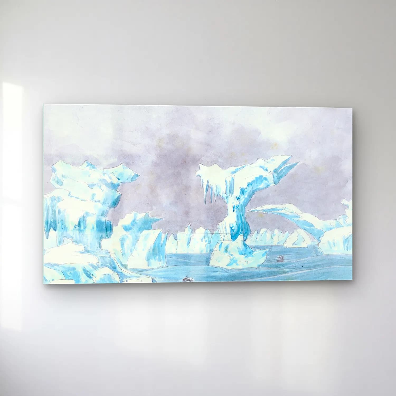 Charles Hamilton Smith – Scene Among the Ice in the Polar Sea cam tablo — sol açıdan görünüm