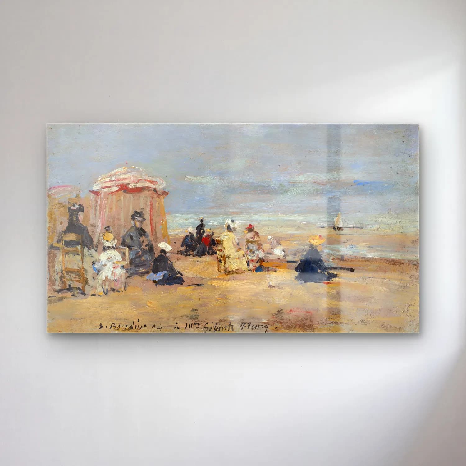 Empresyonist Sahilde İnsanlar No. 14 cam tablo — Empresyonist Sahilde İnsanlar No. 14 — empresyonist sahilde i̇nsanlar