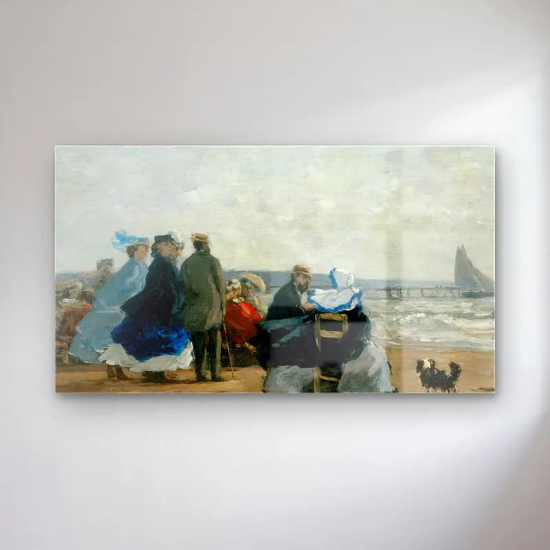 Empresyonist Sahilde İnsanlar No. 16 cam tablo — Empresyonist Sahilde İnsanlar No. 16 — empresyonist sahilde i̇nsanlar