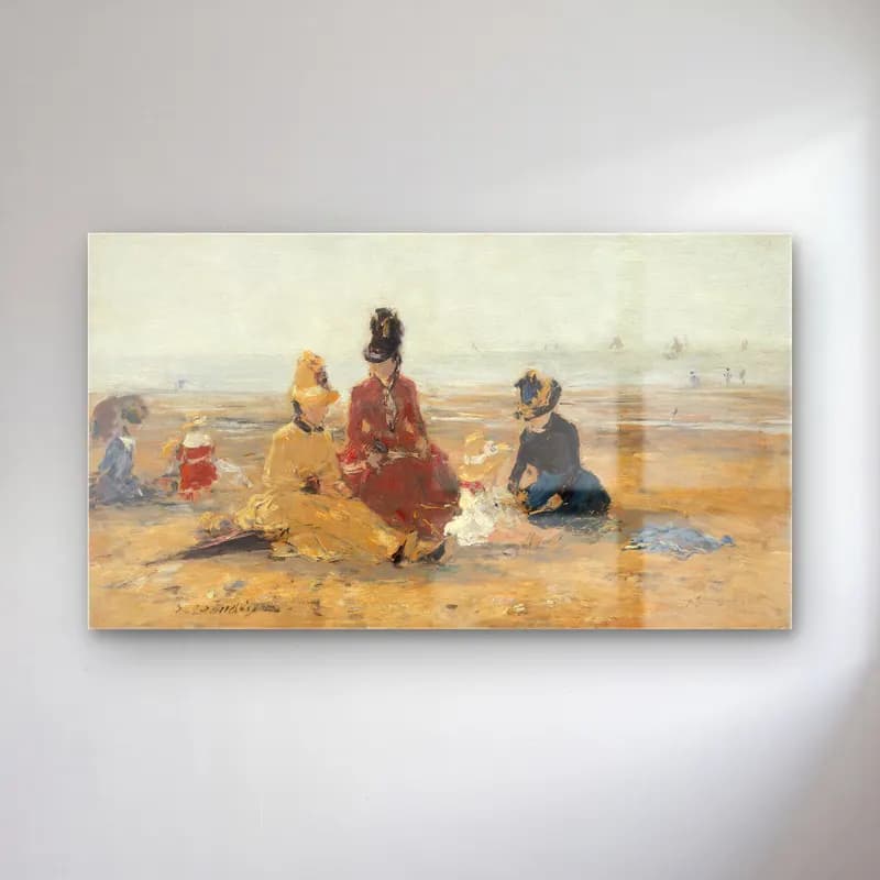 Empresyonist Sahilde İnsanlar No. 18 cam tablo — Empresyonist Sahilde İnsanlar No. 18 — empresyonist sahilde i̇nsanlar
