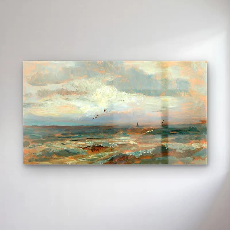 Olga Wisinger-Florian – Olga Wisinger-Florian - On the North Sea cam tablo — Olga Wisinger-Florian – Olga Wisinger-Florian - On the North Sea — empresyonist yelkenliler
