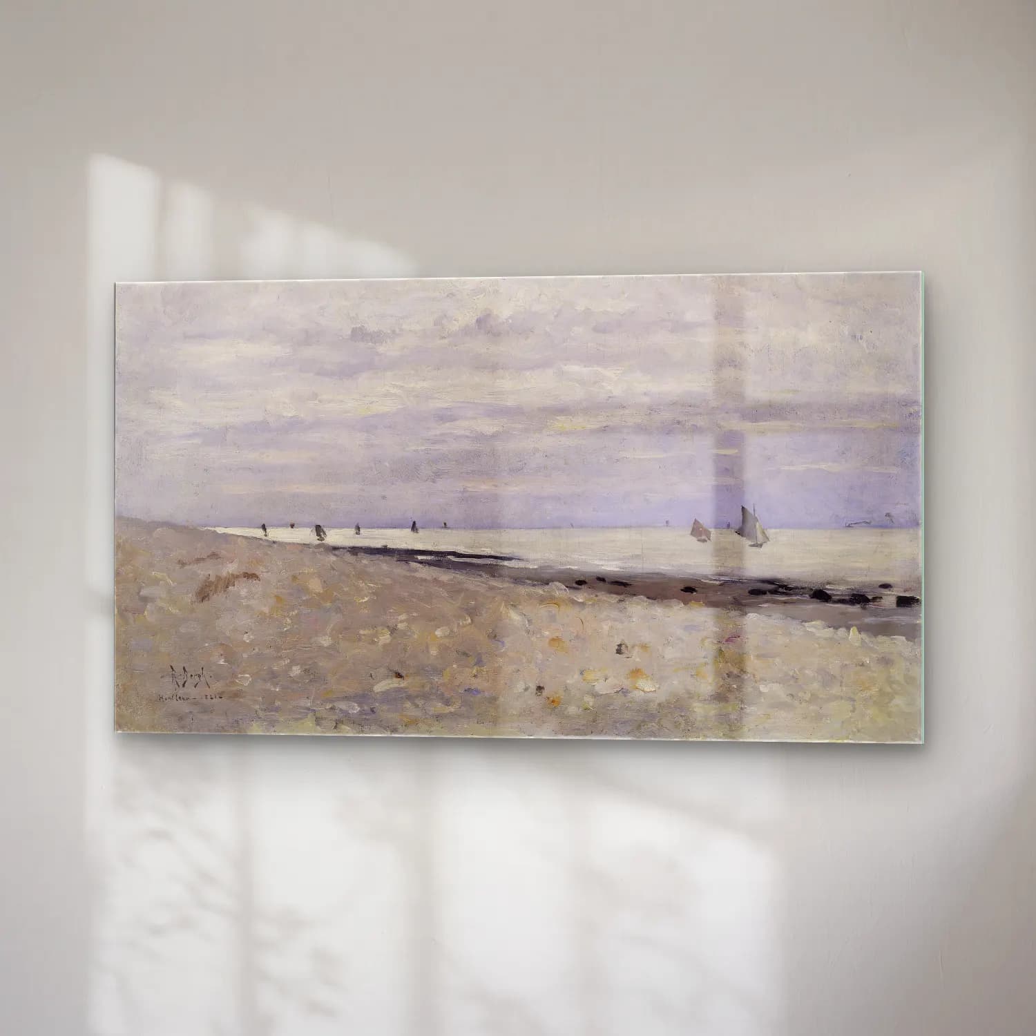 Richard Bergh – Sea Landscape off Honfleur cam tablo — sağ açıdan görünüm