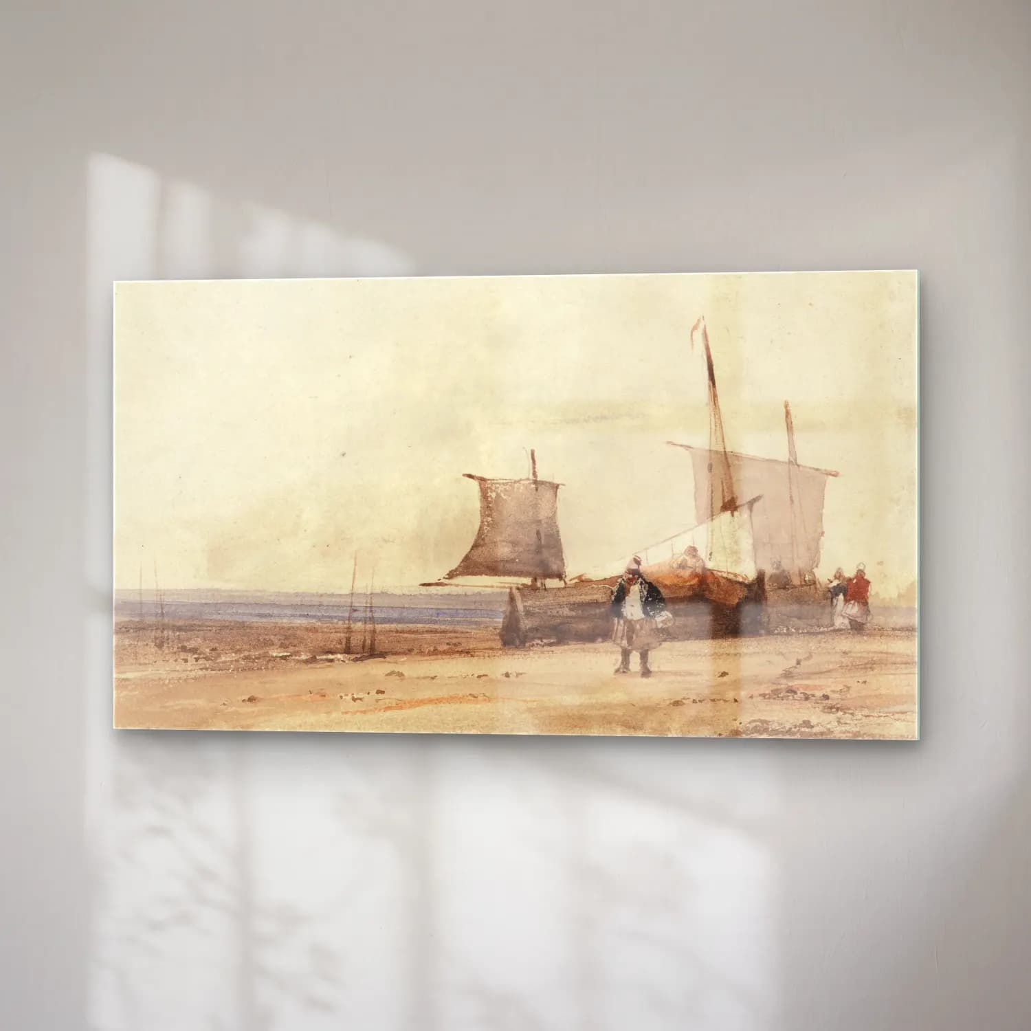 Richard Parkes Bonington – Beach Scene cam tablo — sağ açıdan görünüm