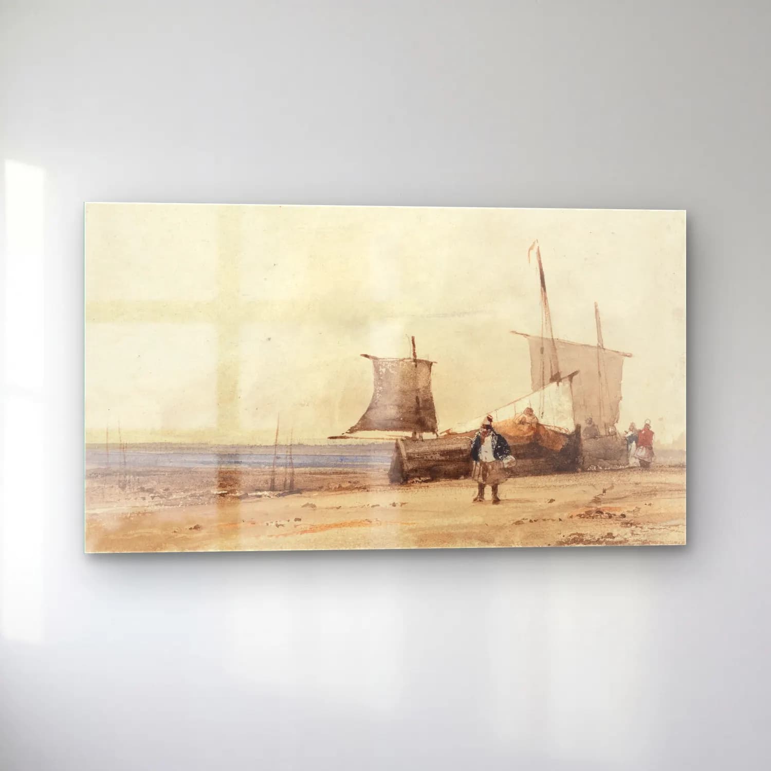Richard Parkes Bonington – Beach Scene cam tablo — sol açıdan görünüm