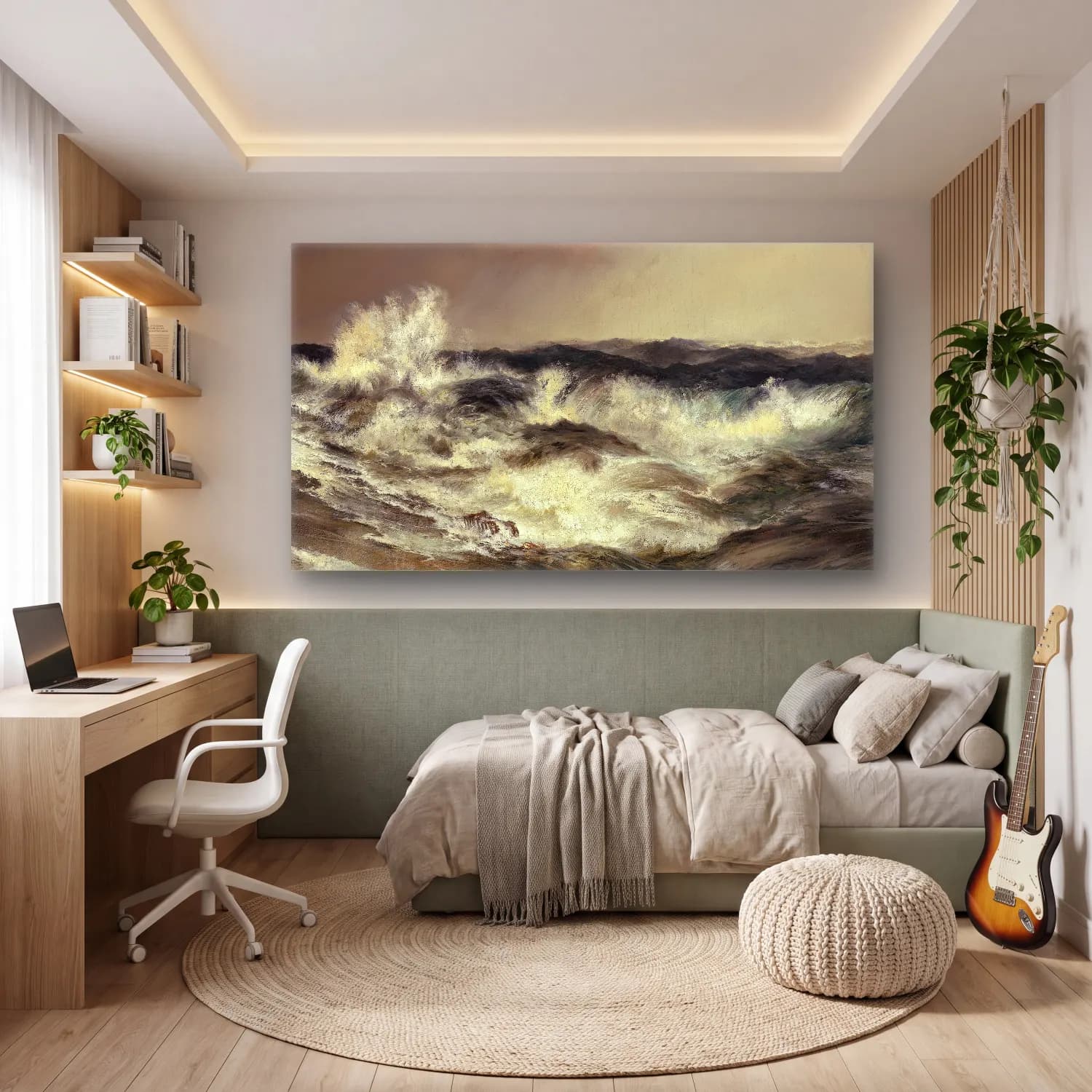 Thomas Moran – The Much Resounding Sea cam tablo — genç odasında