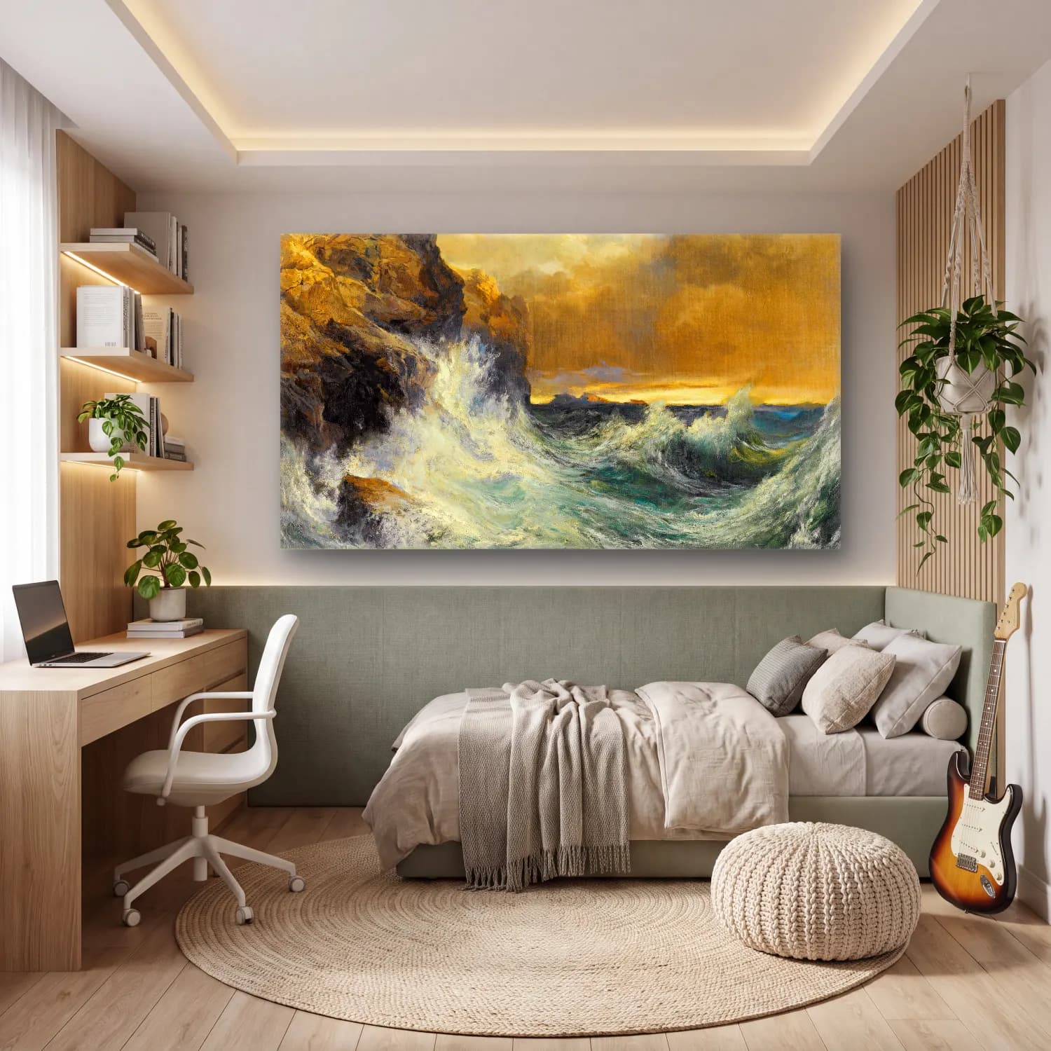 Thomas Moran – The Receding Wave cam tablo — genç odasında