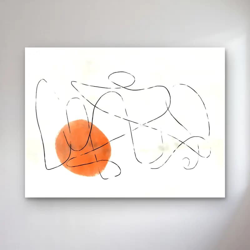 Çizgi Sanatı Soyut Formlar No. 7 cam tablo — Çizgi Sanatı Soyut Formlar No. 7 — çizgi sanatı soyut formlar