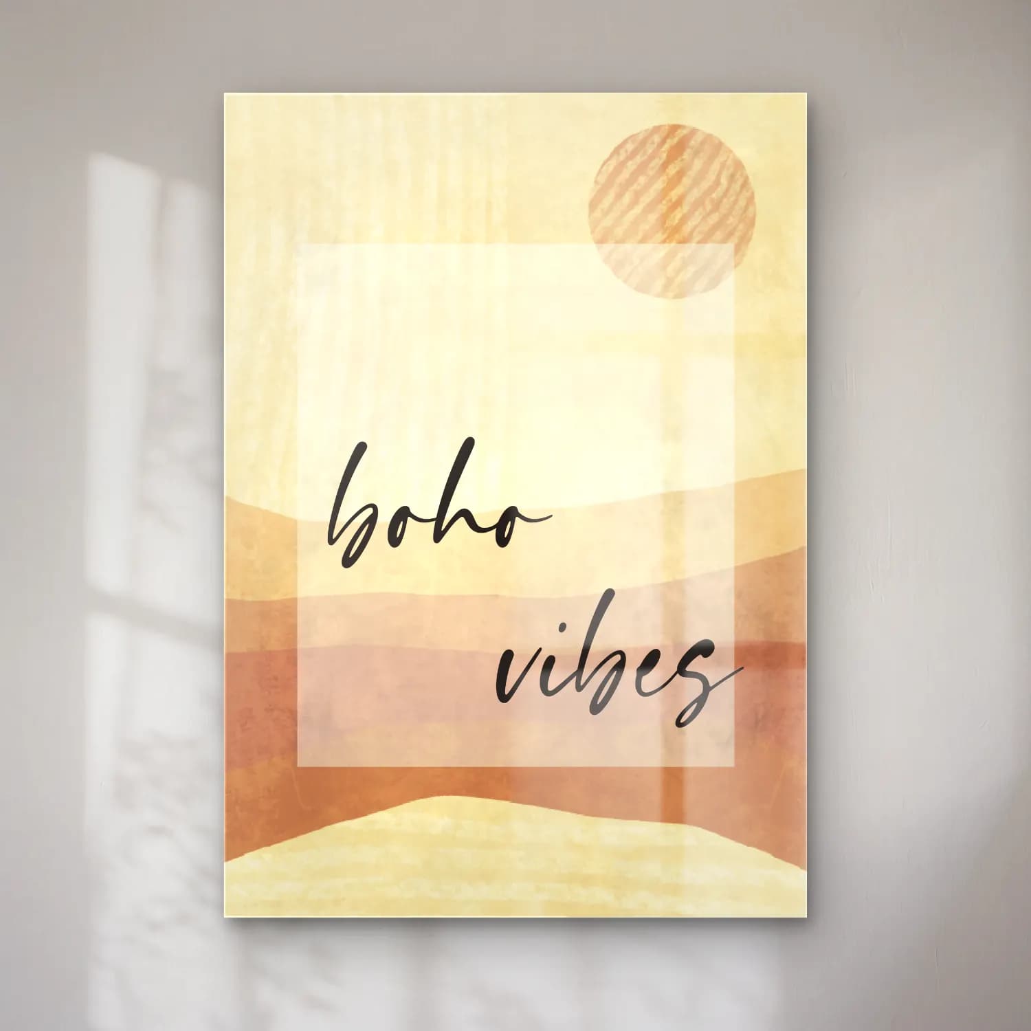 Boho Yazılı Tasarım No. 6 cam tablo — Boho Yazılı Tasarım No. 6 — boho yazılı tasarım