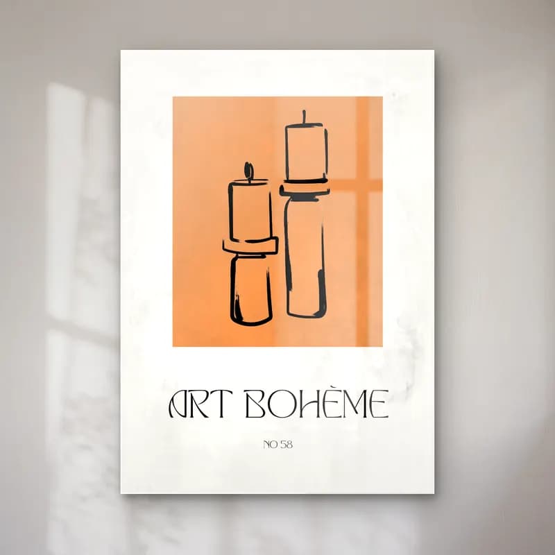 Boho Mumlar cam tablo — Boho Mumlar — boho mumlar
