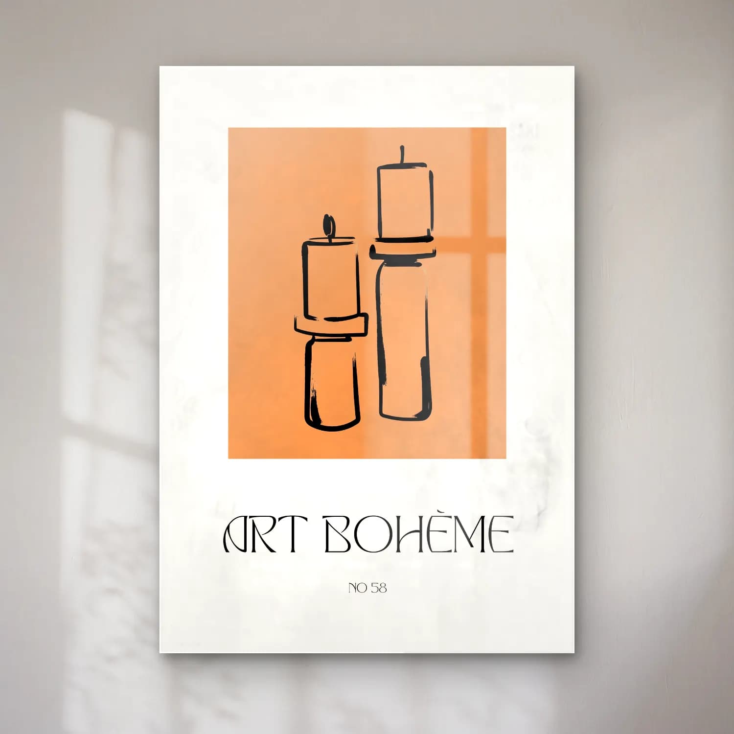Boho Mumlar cam tablo — Boho Mumlar — boho mumlar