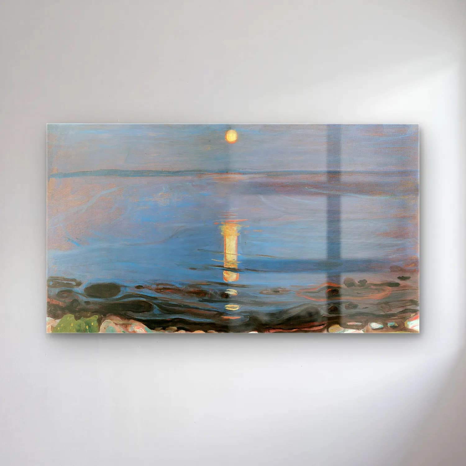 Edvard Munch – Summer night by the beach cam tablo — Edvard Munch – Summer night by the beach — empresyonist ay ve gece