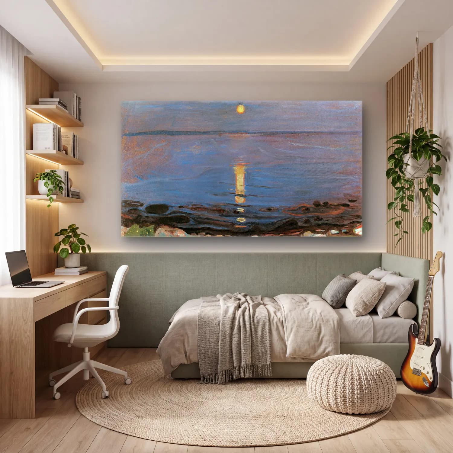 Edvard Munch – Summer night by the beach cam tablo — genç odasında