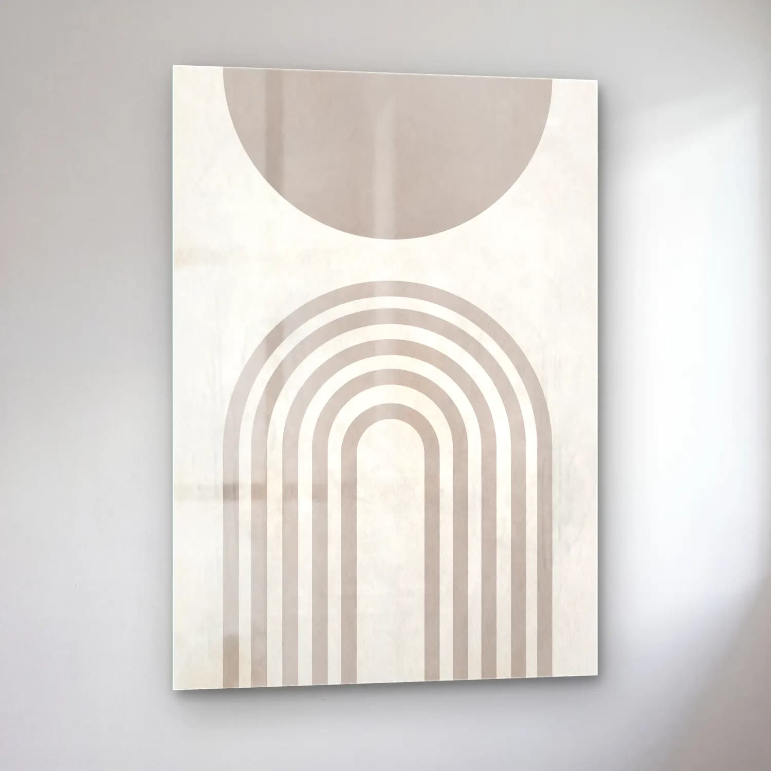 Bauhaus Soyut Kemer No. 15 cam tablo — sol açıdan görünüm