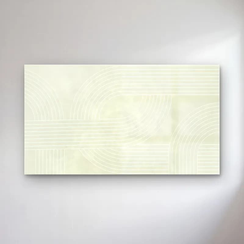 Çizgi Sanatı Dalgalı Çizgiler No. 9 cam tablo — Çizgi Sanatı Dalgalı Çizgiler No. 9 — çizgi sanatı dalgalı çizgiler
