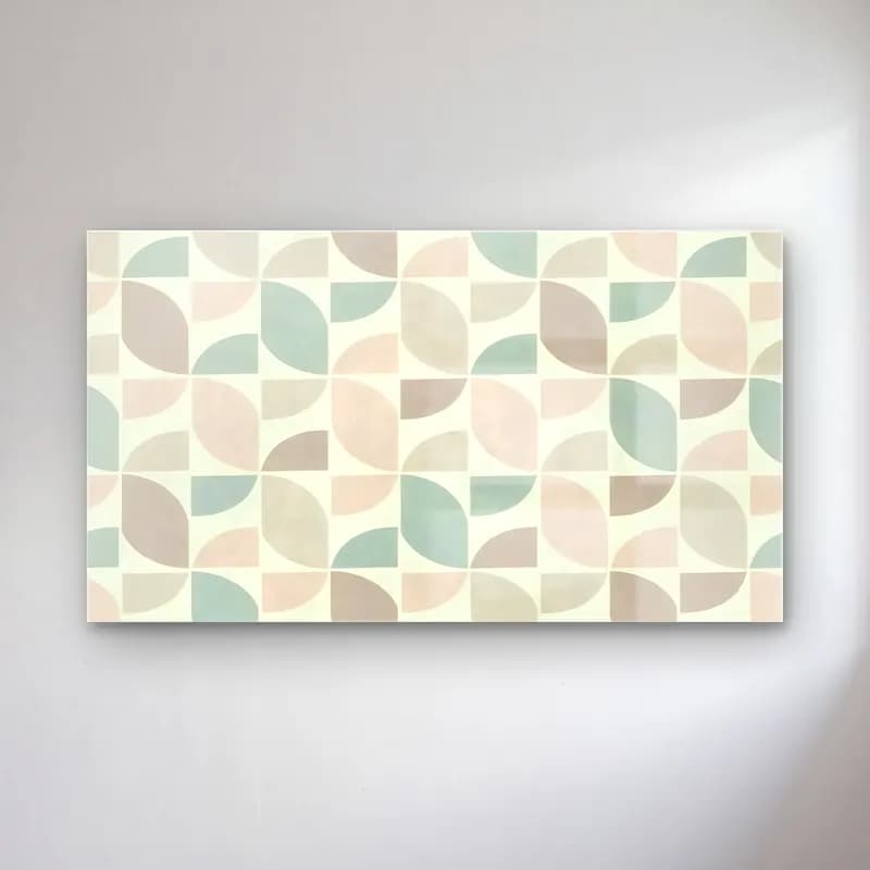 Pastel Soyut Formlar – Bej Tonlar cam tablo — Pastel Soyut Formlar – Bej Tonlar — pastel soyut formlar