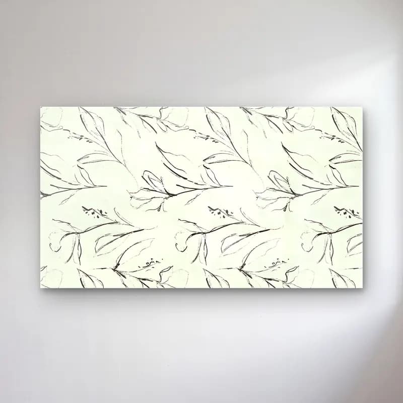 Siyah Beyaz Çiçek Deseni No. 13 cam tablo — Siyah Beyaz Çiçek Deseni No. 13 — siyah beyaz çiçek deseni