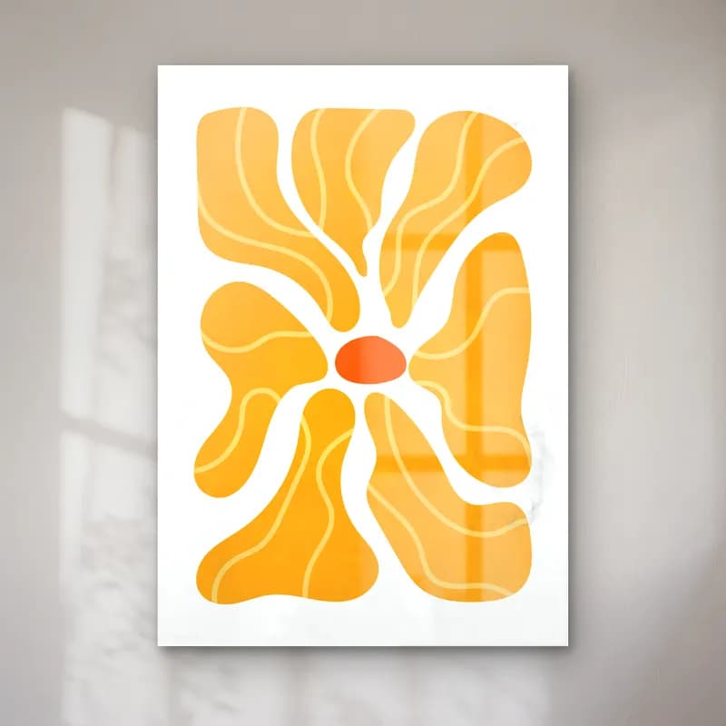 Boho Çiçek Deseni No. 73 cam tablo — Boho Çiçek Deseni No. 73 — boho çiçek deseni