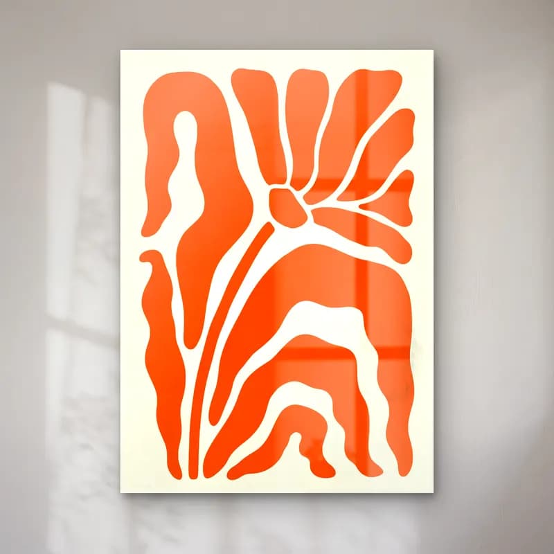 Boho Çiçek Deseni No. 99 cam tablo — Boho Çiçek Deseni No. 99 — boho çiçek deseni