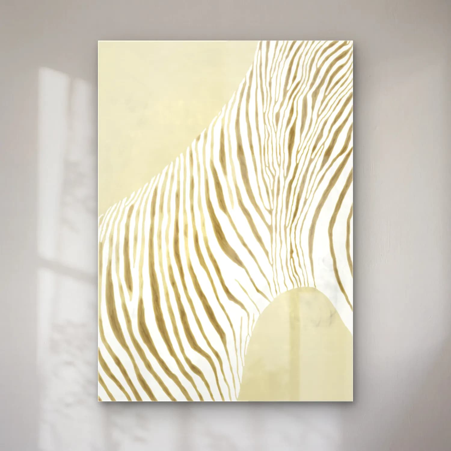 Boho Zebra – Bej Tonlar cam tablo — Boho Zebra – Bej Tonlar — boho zebra
