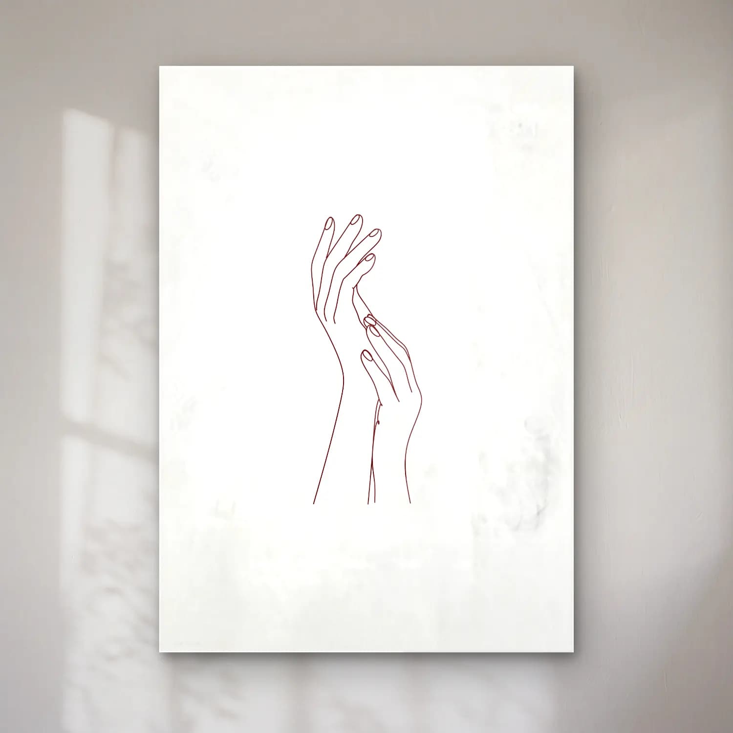 Çizgi Sanatı Eller No. 5 cam tablo — Çizgi Sanatı Eller No. 5 — çizgi sanatı eller