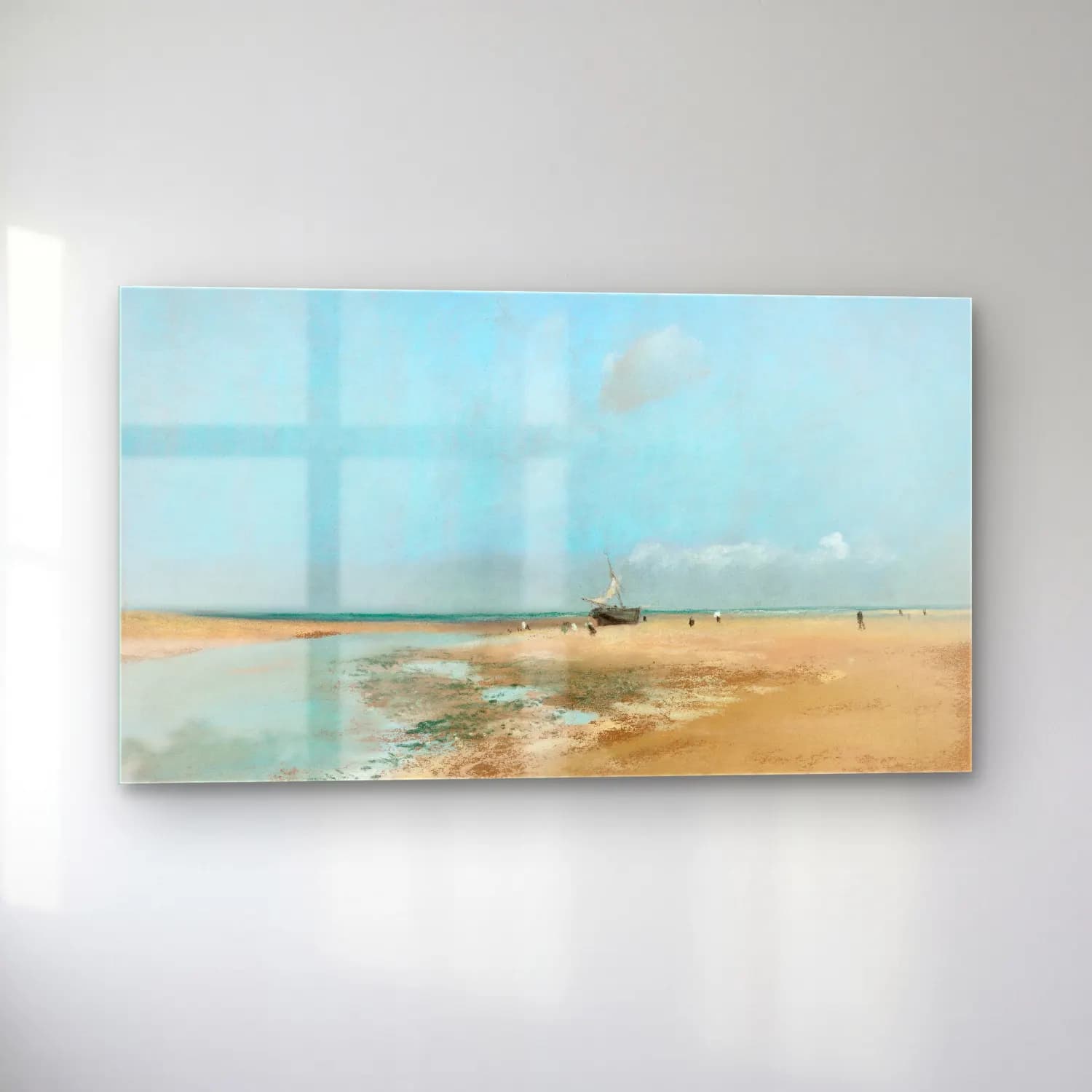 Edgar Degas – Beach At Low Tide Mouth Of The River cam tablo — sol açıdan görünüm