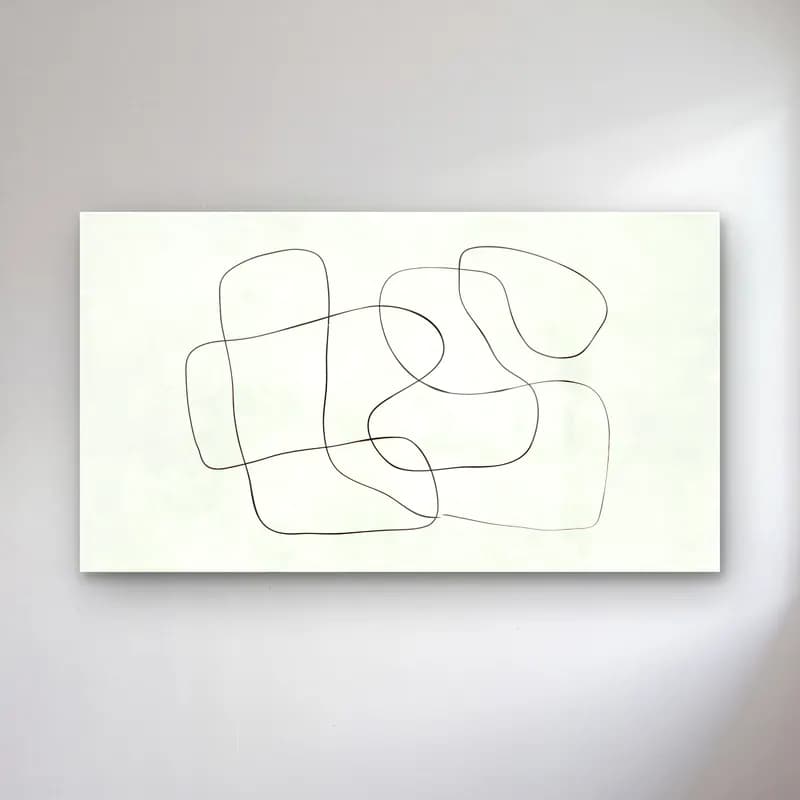 Çizgi Sanatı Dalgalı Çizgiler No. 8 cam tablo — Çizgi Sanatı Dalgalı Çizgiler No. 8 — çizgi sanatı dalgalı çizgiler